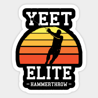 Yeet Elite Hammerthrow Retro Track N Field Athlete Sticker